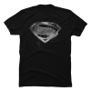 superman t-shirt black and silver